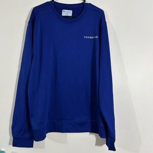 Champion Men's Crewneck Pullover Sweatshirt 2XL Blue Long Sleeve